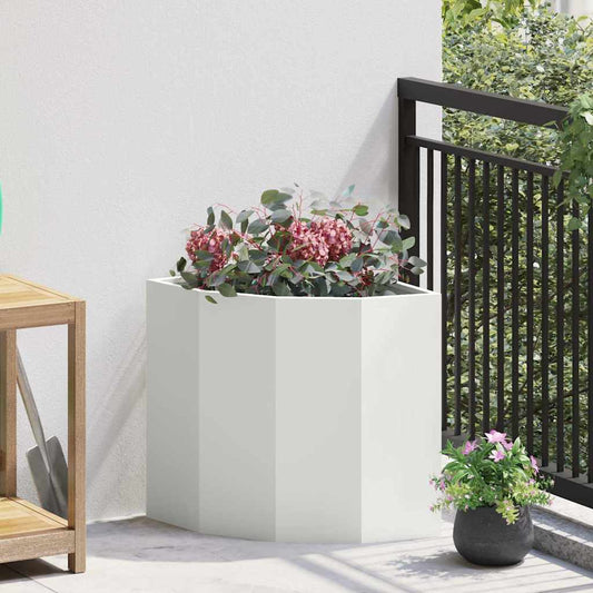 vidaXL Γωνιακό Ροδόδεντρο Λευκό 45 x 45 x 50 εκ Ατσάλι