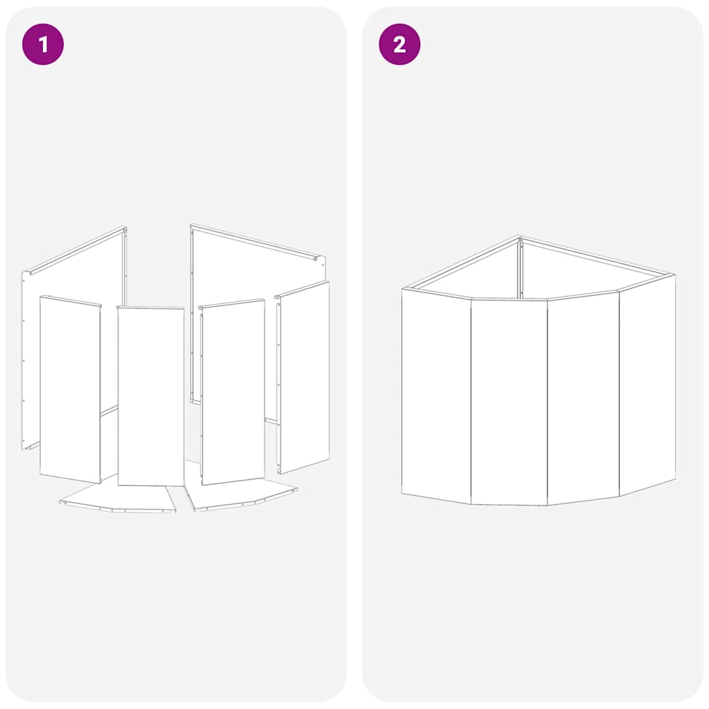 vidaXL Γωνιακό Ροδόδεντρο Λαδί 45 x 45 x 50 εκ Ατσάλι