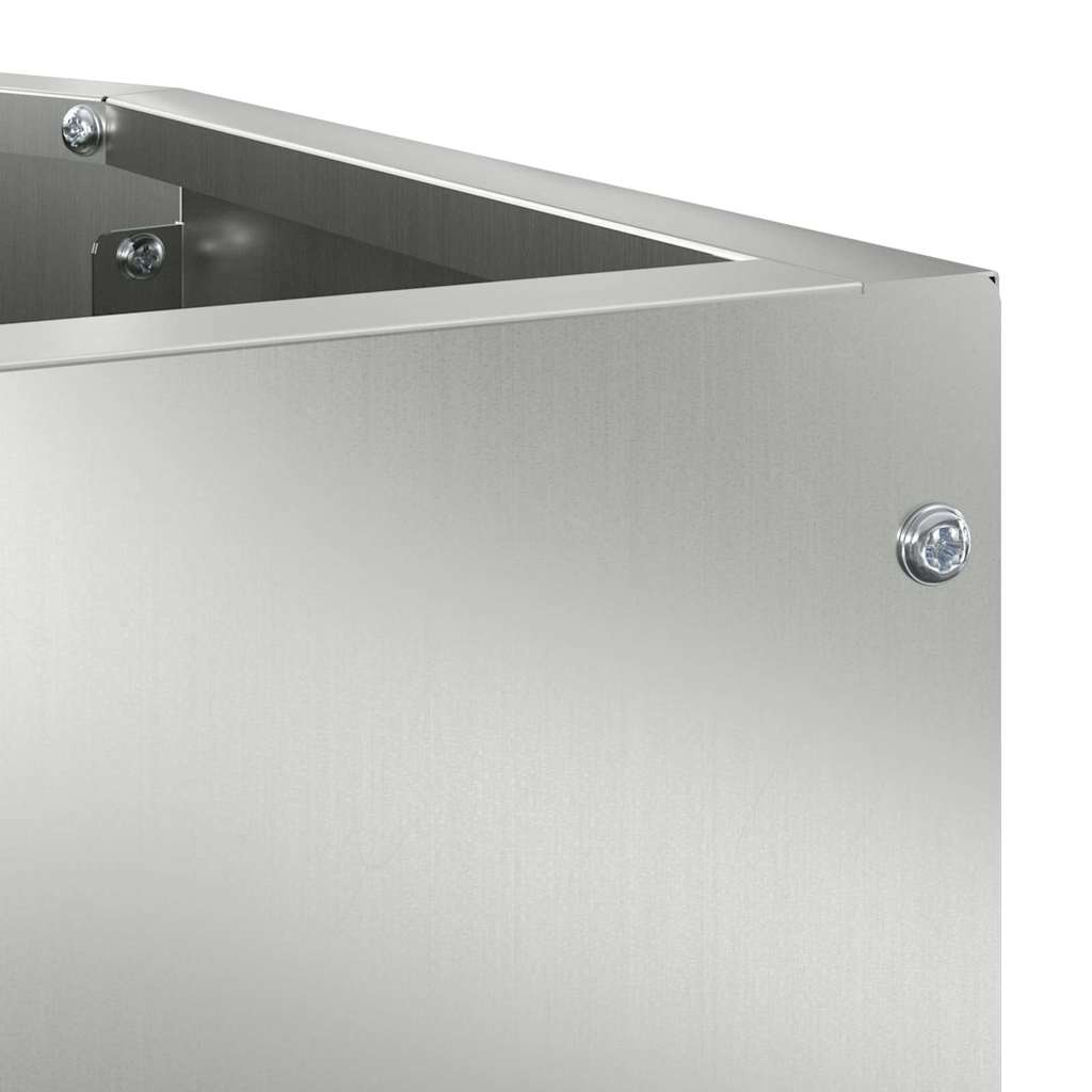 vidaXL Γωνιακό Ροδόδεντρο Ασημί 45 x 45 x 50 εκ Γαλβανισμένος χάλυβας