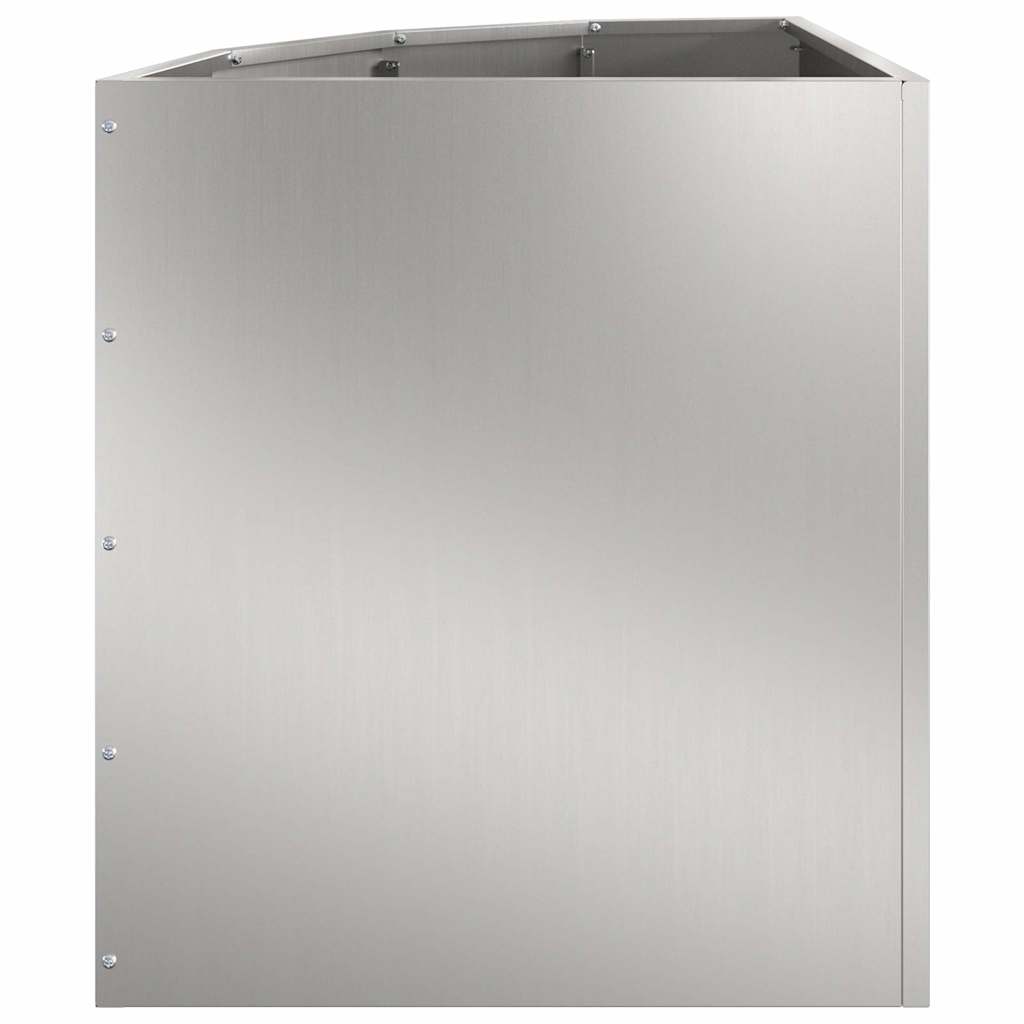 vidaXL Γωνιακό Ροδόδεντρο Ασημί 45 x 45 x 50 εκ Γαλβανισμένος χάλυβας