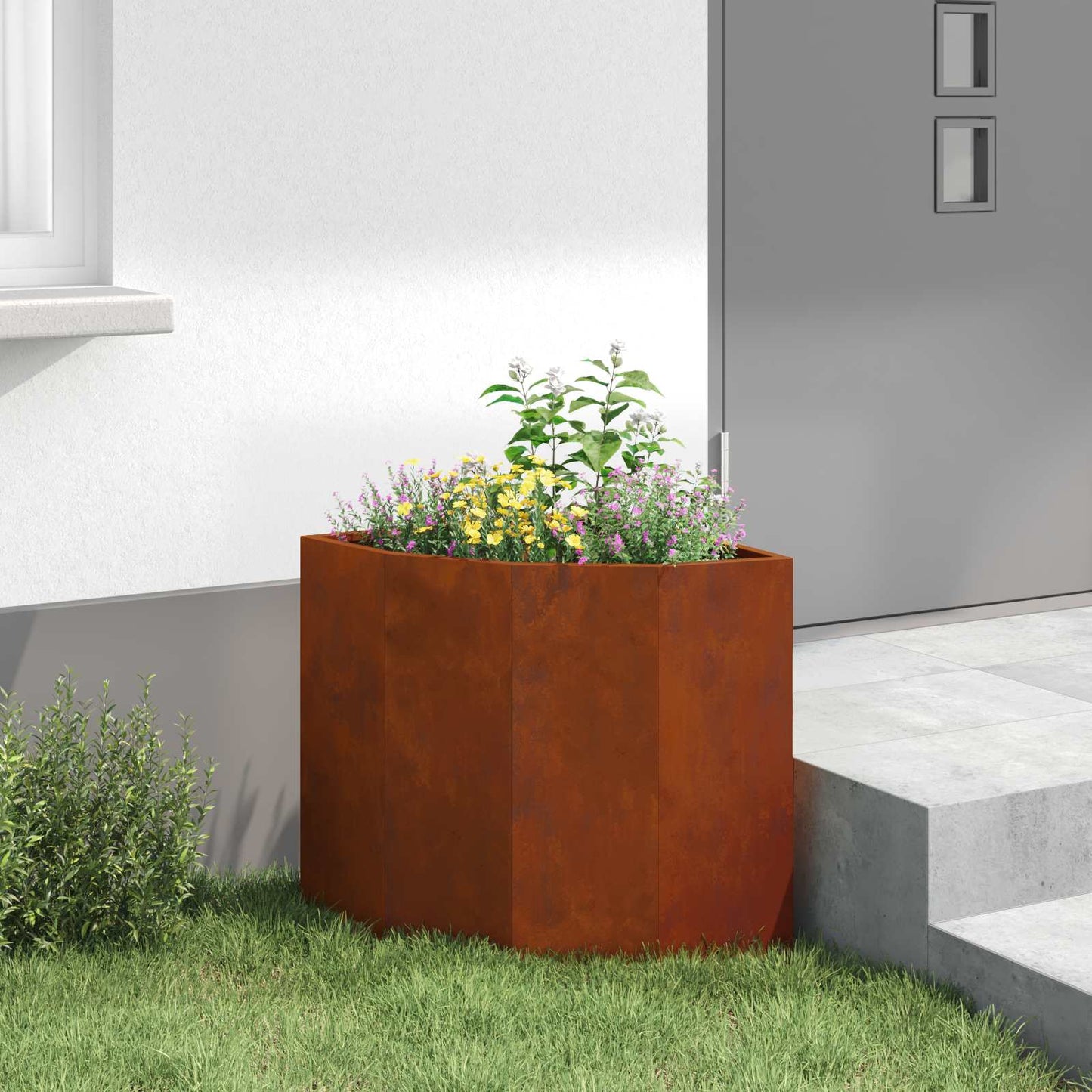 vidaXL Γωνιακό Ροδόδεντρο Σκ rusty 45 x 45 x 50 εκ