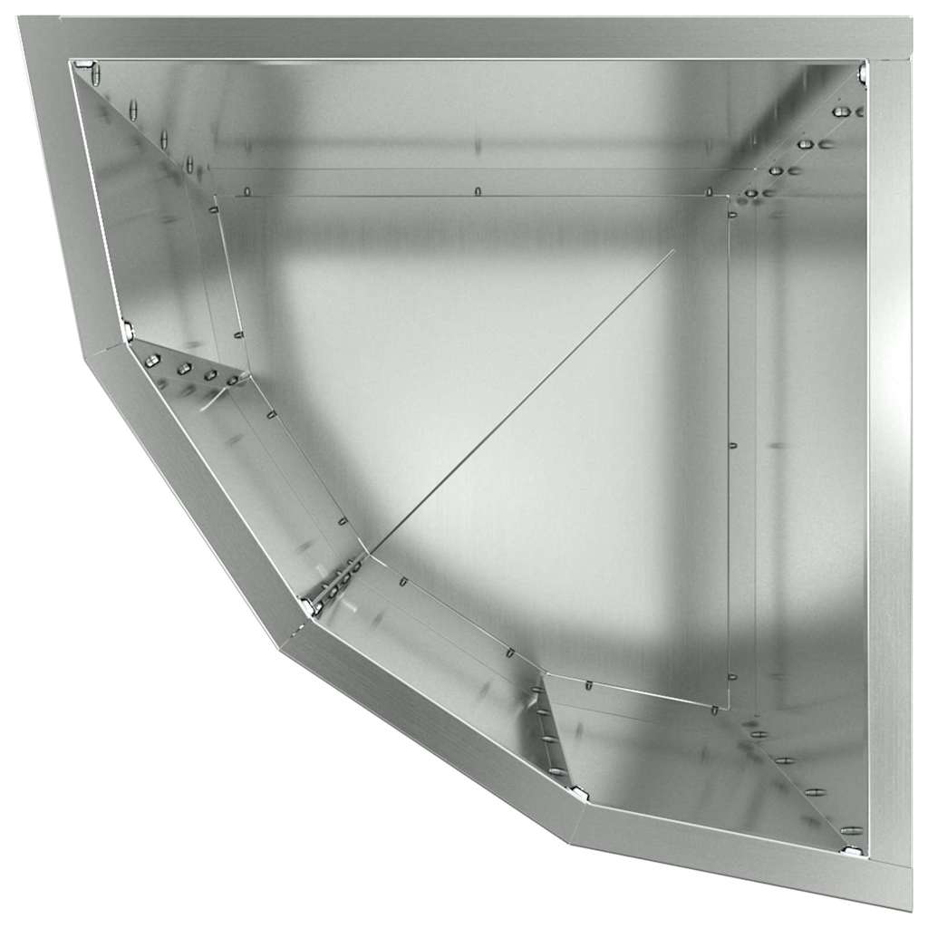 vidaXL Γωνιακό Ροδόδεντρο Ασημί 30 x 30 x 50 cm Γαλβανισμένος χάλυβας