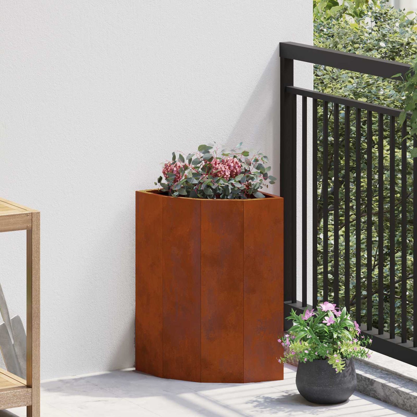 vidaXL Γωνιακό Ροδόδεντρο Σκ rusty 30 x 30 x 50 cm