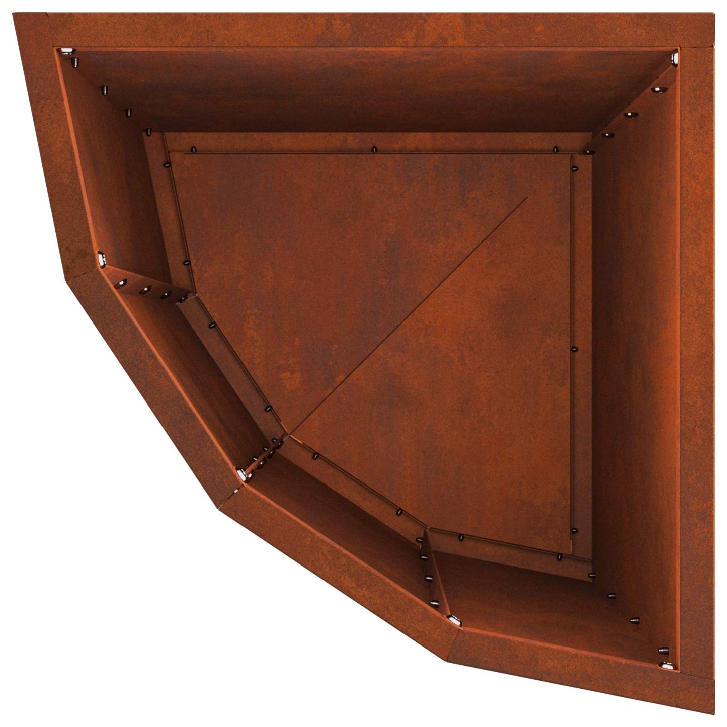 vidaXL Γωνιακό Ροδόδεντρο Σκ rusty 30 x 30 x 50 cm