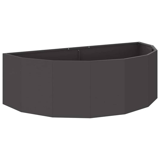 vidaXL Γλάστρα Μαύρο 120 x 60 x 35 cm Ατσάλι