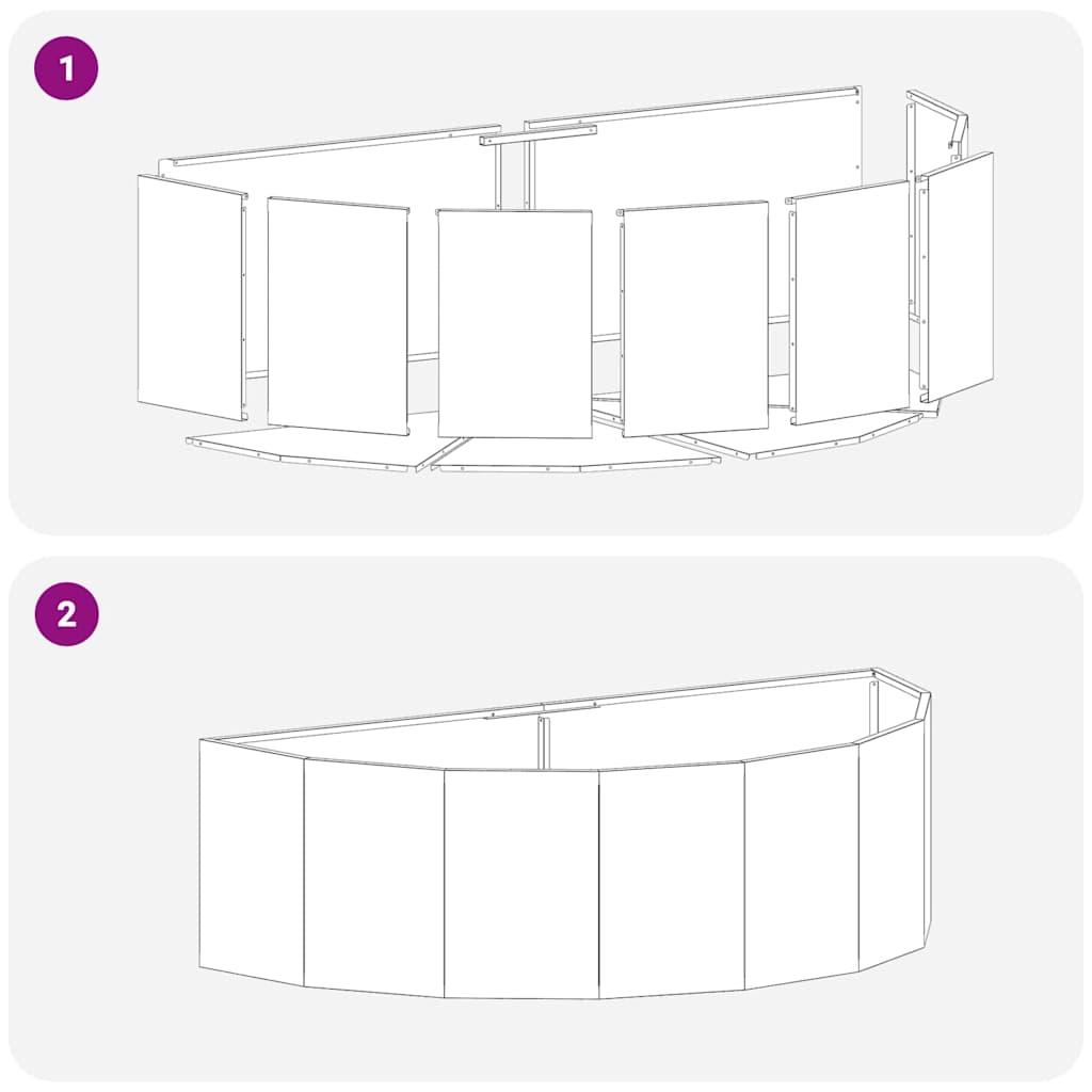 vidaXL Γλάστρα Ανθρακί 120 x 60 x 35 cm Ατσάλι