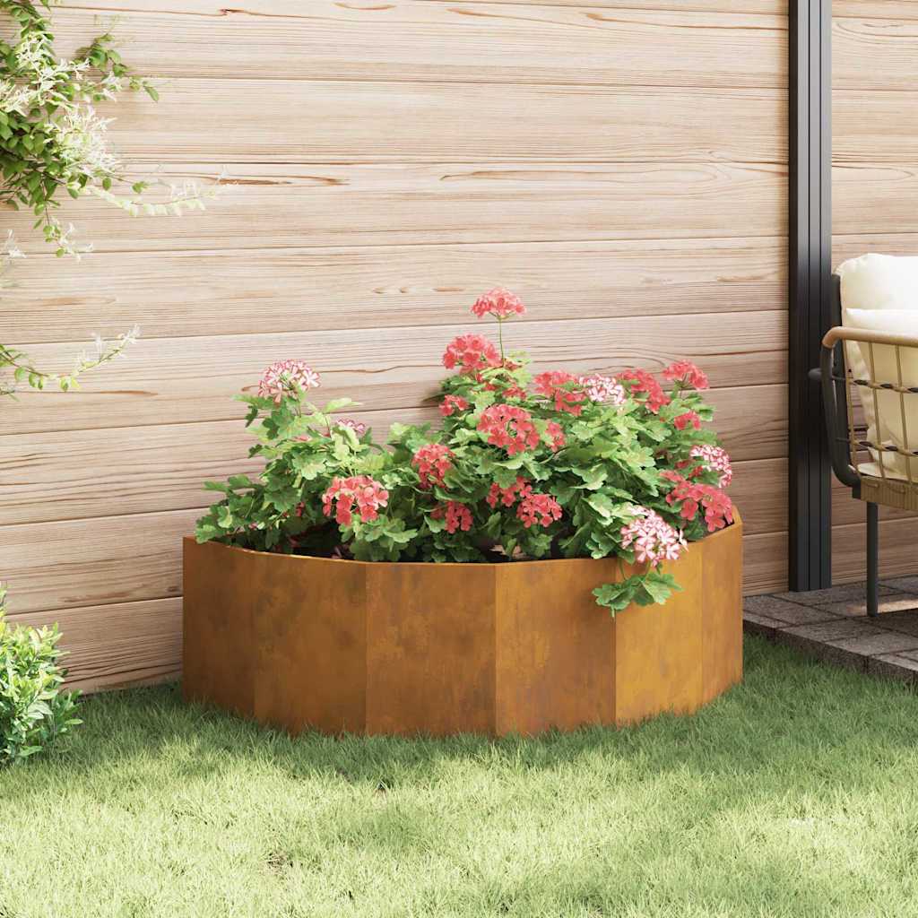 vidaXL Γλάστρα Σκ rusty 120 x 60 x 35 cm Ατσάλι Σκληρυθέν στον Αέρα