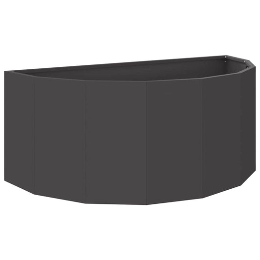 vidaXL Γλάστρα Μαύρο 90 x 45 x 35 cm Ατσάλι