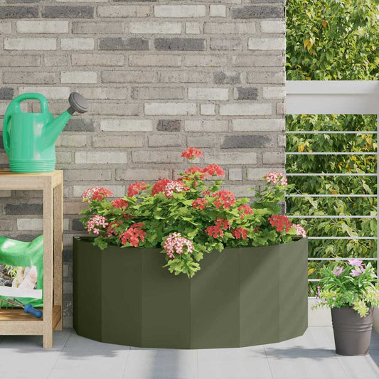 vidaXL Γλάστρα Ελιά Πράσινη 90 x 45 x 35 cm Ατσάλι
