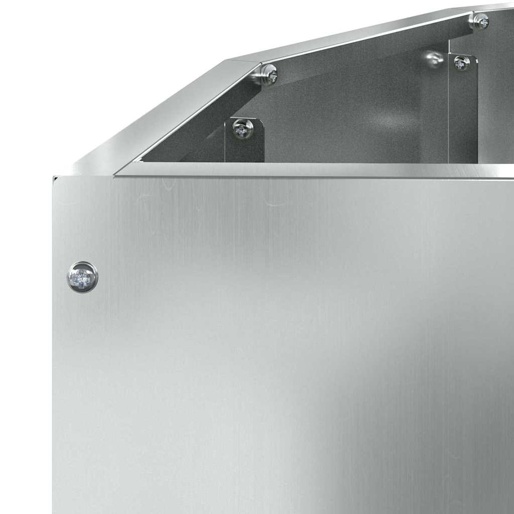 vidaXL Γλάστρα Ασημί 90 x 45 x 35 cm Επικαλυμμένος Χάλυβας