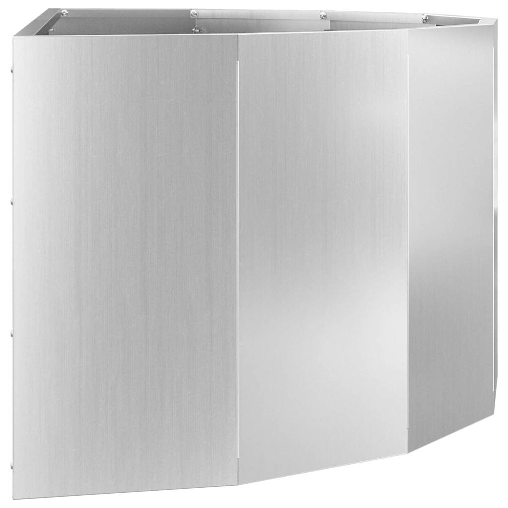 vidaXL Γλάστρα Ασημί 90 x 45 x 35 cm Επικαλυμμένος Χάλυβας