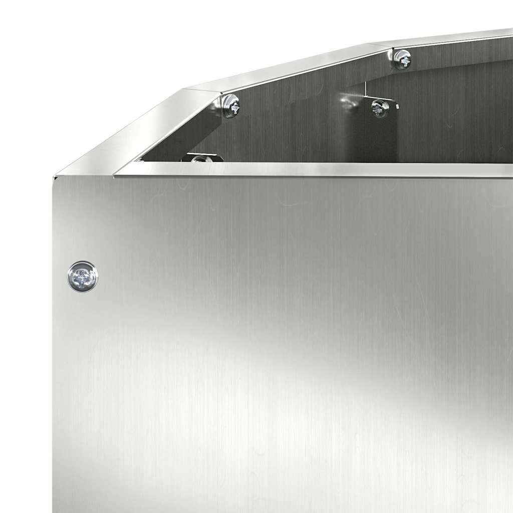 vidaXL Γλάστρα Ασημί 60 x 30 x 35 εκ Επικαλυμμένος Χάλυβας