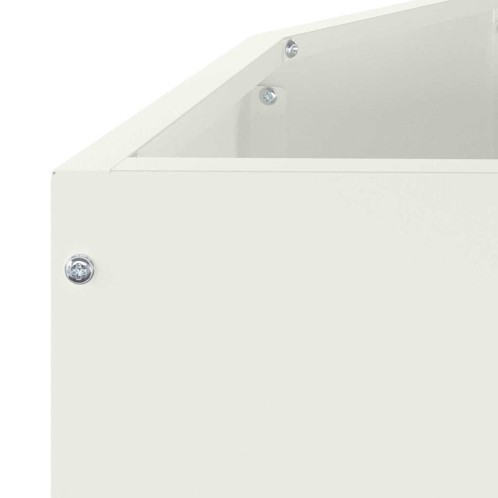 vidaXL Γλάστρα Λευκό 120 x 60 x 50 εκ. Ατσάλι