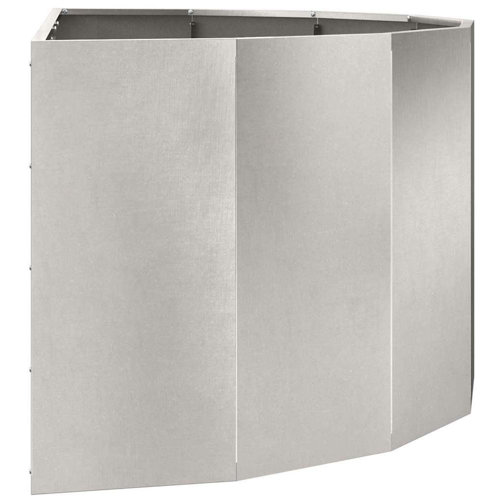 vidaXL Γλάστρα Ασημί 120 x 60 x 50 εκ. Ανοξείδωτο ατσάλι