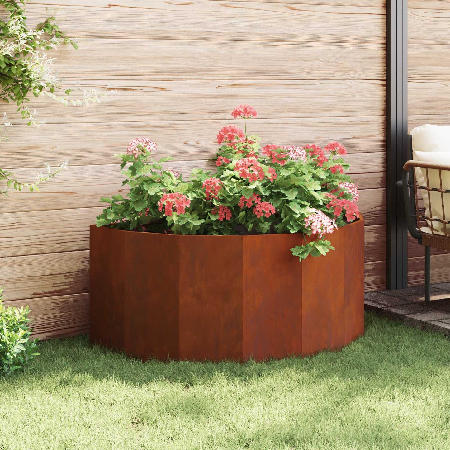 vidaXL Γλάστρα Σκ rusty 120 x 60 x 50 εκ. Ατσάλι Σκληρυθέν στον Αέρα