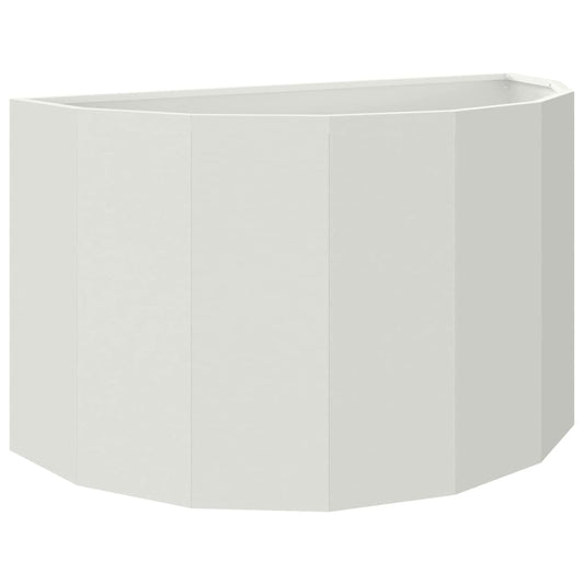 vidaXL Γλάστρα Λευκό 90 x 45 x 50 εκ. Ατσάλι