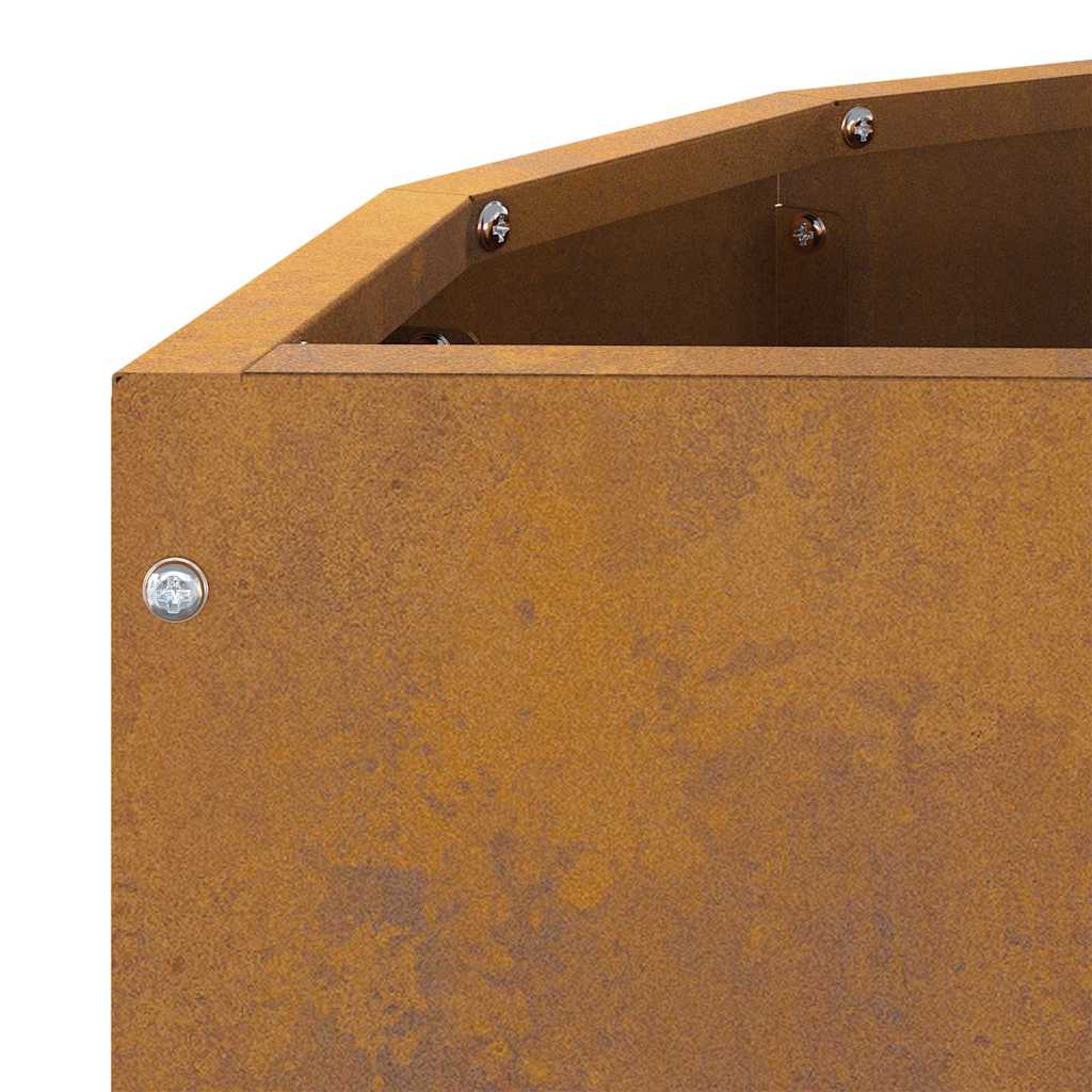 vidaXL Γλάστρα Σκ rusty 60 x 30 x 50 εκ. Ατσάλι Σκληρυθέν στον Αέρα