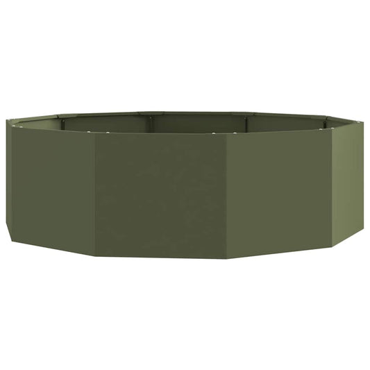 vidaXL Γλάστρα Ελιά Πράσινη 120 x 120 x 35 εκ Ατσάλι