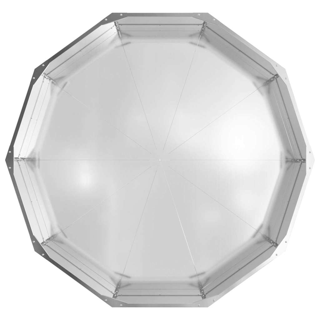 vidaXL Γλάστρα Ασημί 120 x 120 x 35 εκ Επικαλυμμένος Χάλυβας