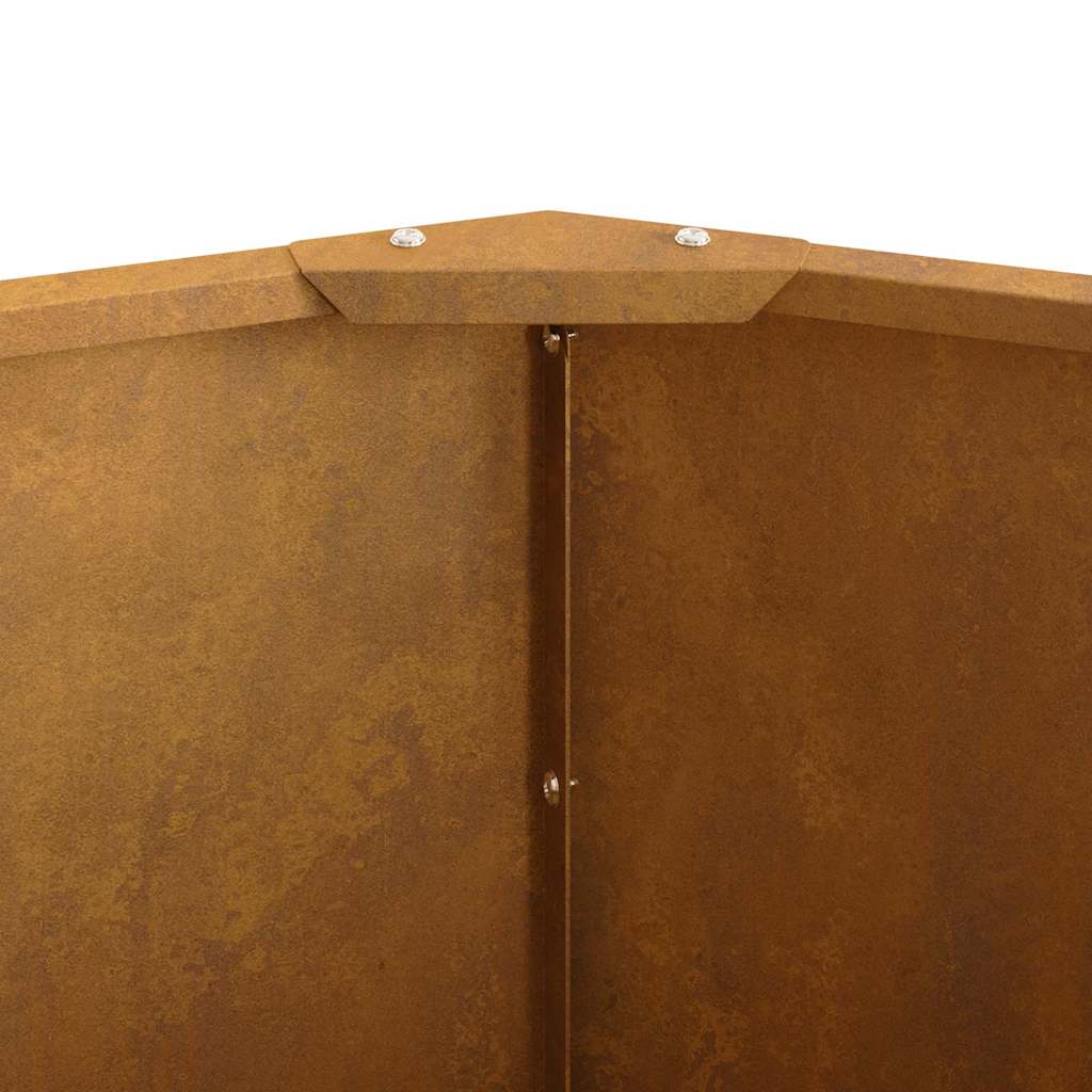 vidaXL Γλάστρα Σκ rusty 120 x 120 x 35 εκ Ατσάλι Σκληρυθέν στον Αέρα