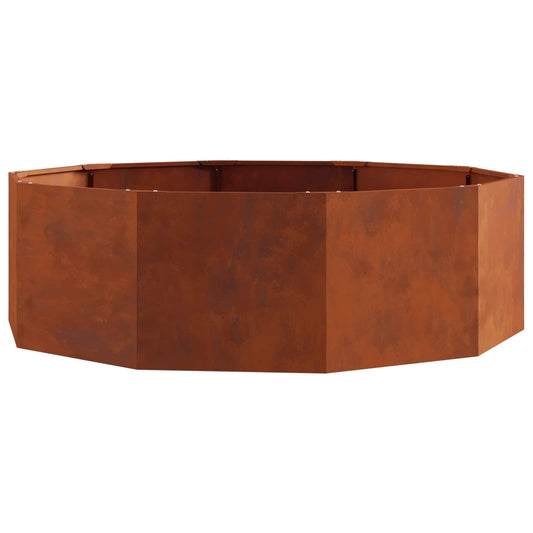 vidaXL Γλάστρα Σκ rusty 120 x 120 x 35 εκ Ατσάλι Σκληρυθέν στον Αέρα