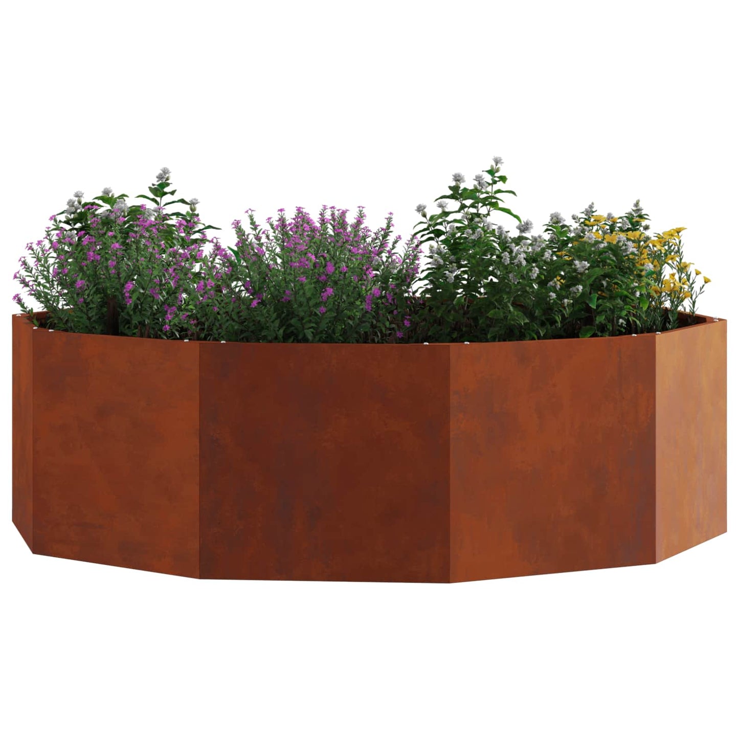 vidaXL Γλάστρα Σκ rusty 120 x 120 x 35 εκ Ατσάλι Σκληρυθέν στον Αέρα