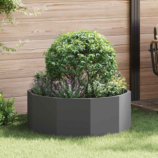 vidaXL Γλάστρα Μαύρο 90 x 90 x 35 εκ Ατσάλι