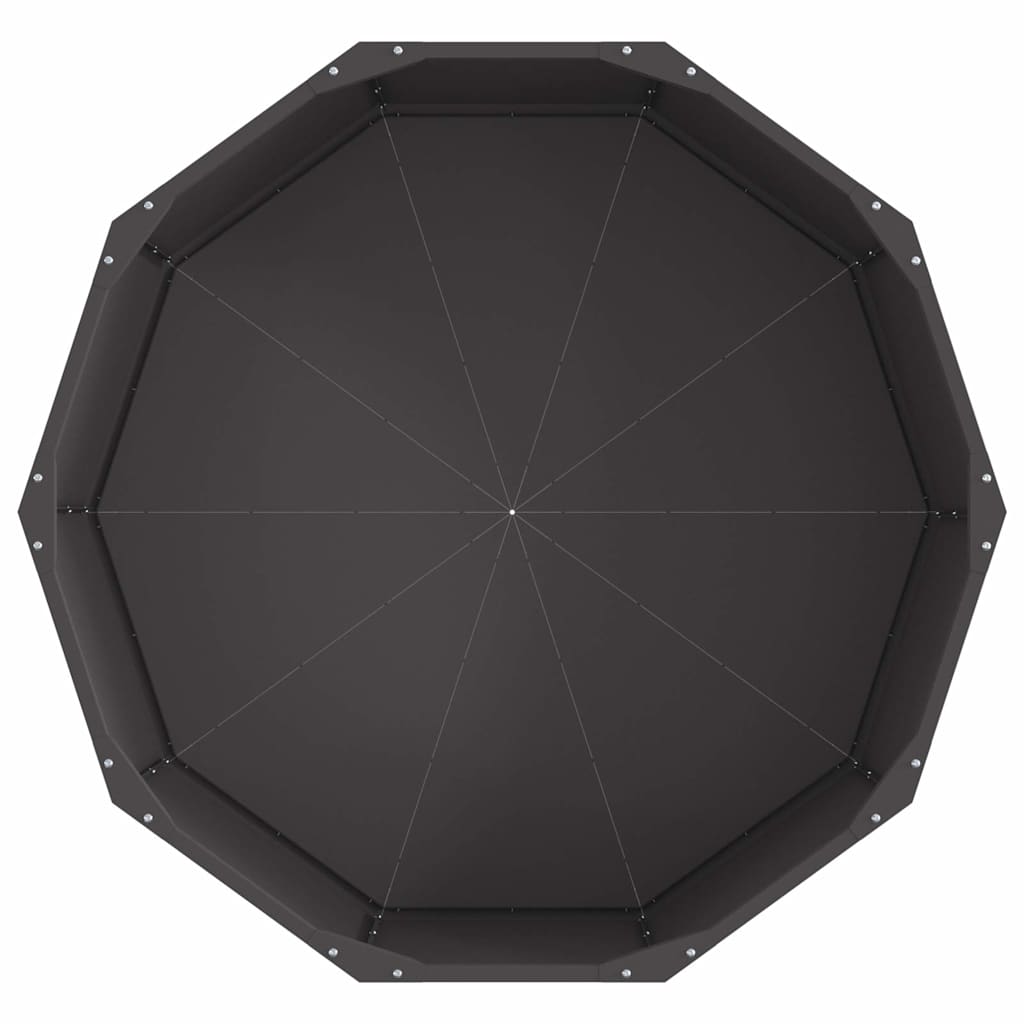 vidaXL Γλάστρα Μαύρο 90 x 90 x 35 εκ Ατσάλι