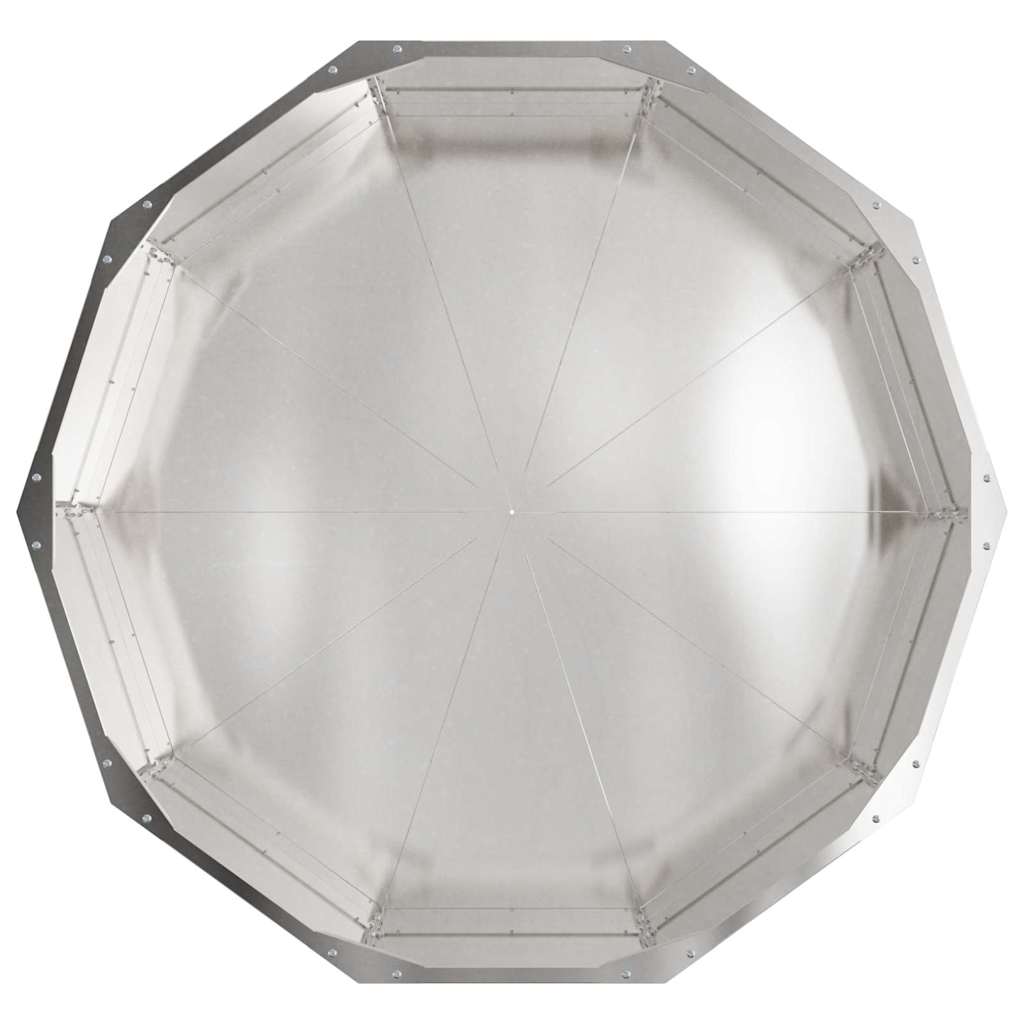 vidaXL Γλάστρα Ασημί 90 x 90 x 35 εκ Ανοξείδωτο ατσάλι