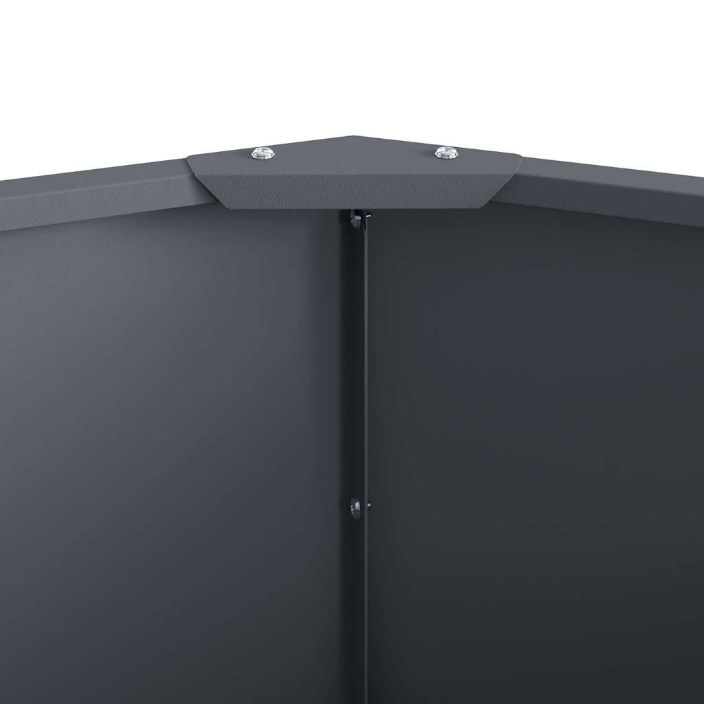 vidaXL Γλάστρα Ανθρακί 60 x 60 x 35 cm Ατσάλι