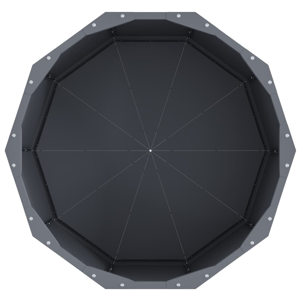 vidaXL Γλάστρα Ανθρακί 60 x 60 x 35 cm Ατσάλι