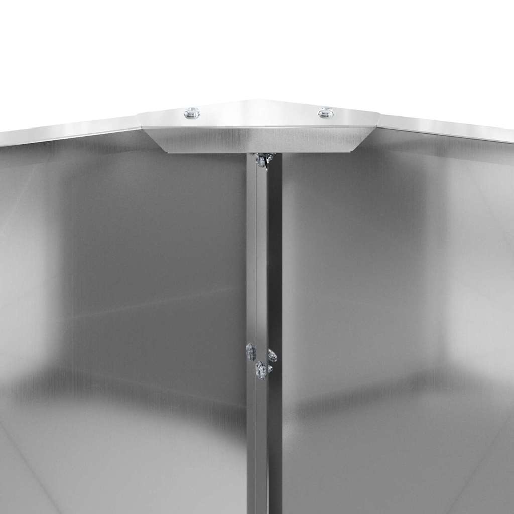 vidaXL Γλάστρα Ασημί 60 x 60 x 35 cm Επικαλυμμένος Χάλυβας