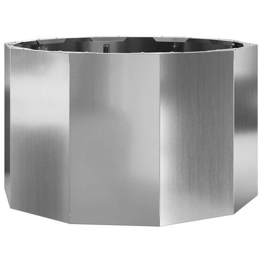 vidaXL Γλάστρα Ασημί 60 x 60 x 35 cm Επικαλυμμένος Χάλυβας
