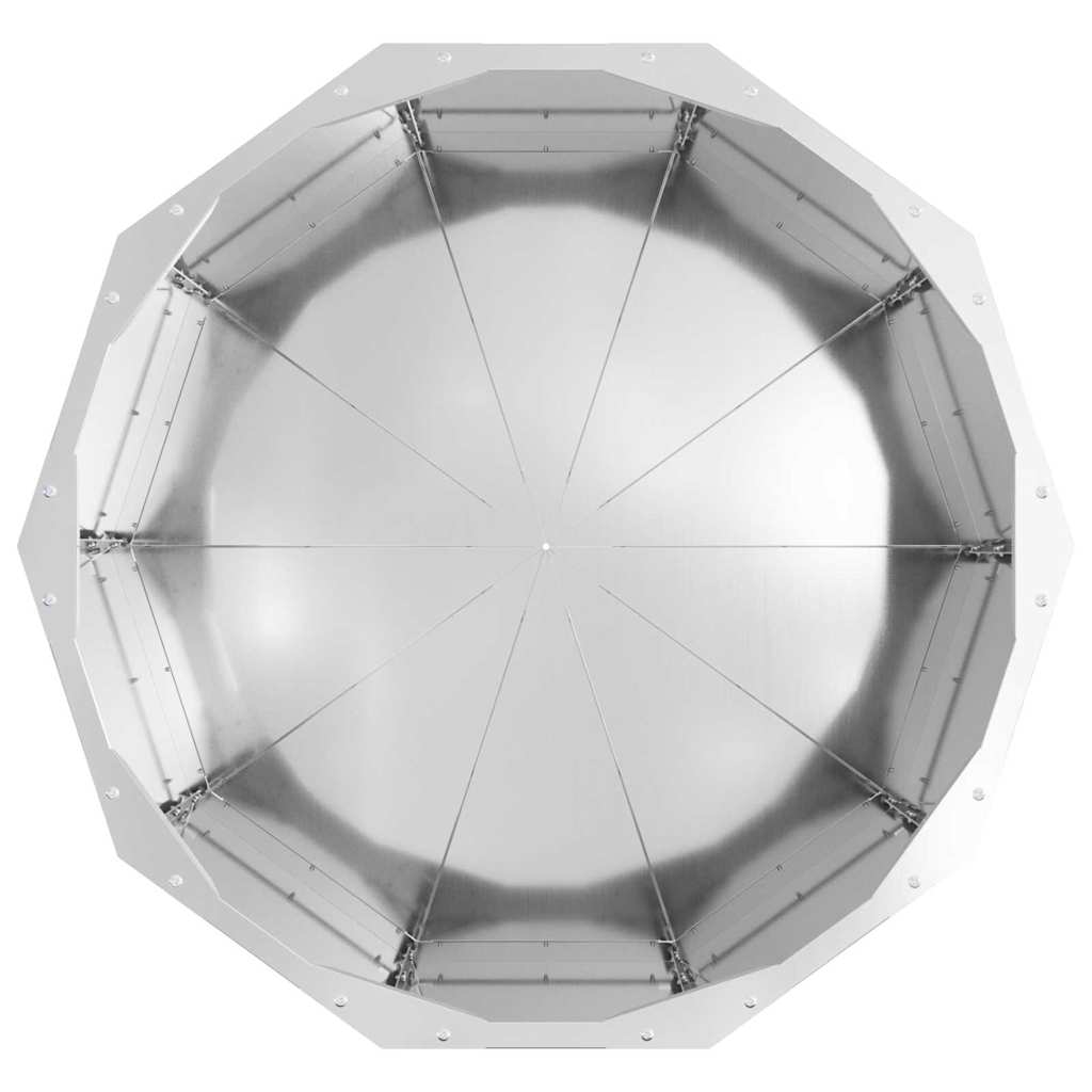 vidaXL Γλάστρα Ασημί 60 x 60 x 35 cm Επικαλυμμένος Χάλυβας