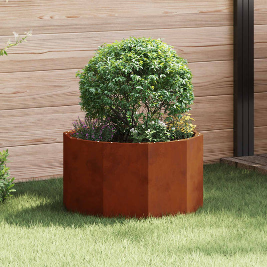 vidaXL Γλάστρα Σκ rusty 60 x 60 x 35 cm Ατσάλι Σκληρυθέν στον Αέρα