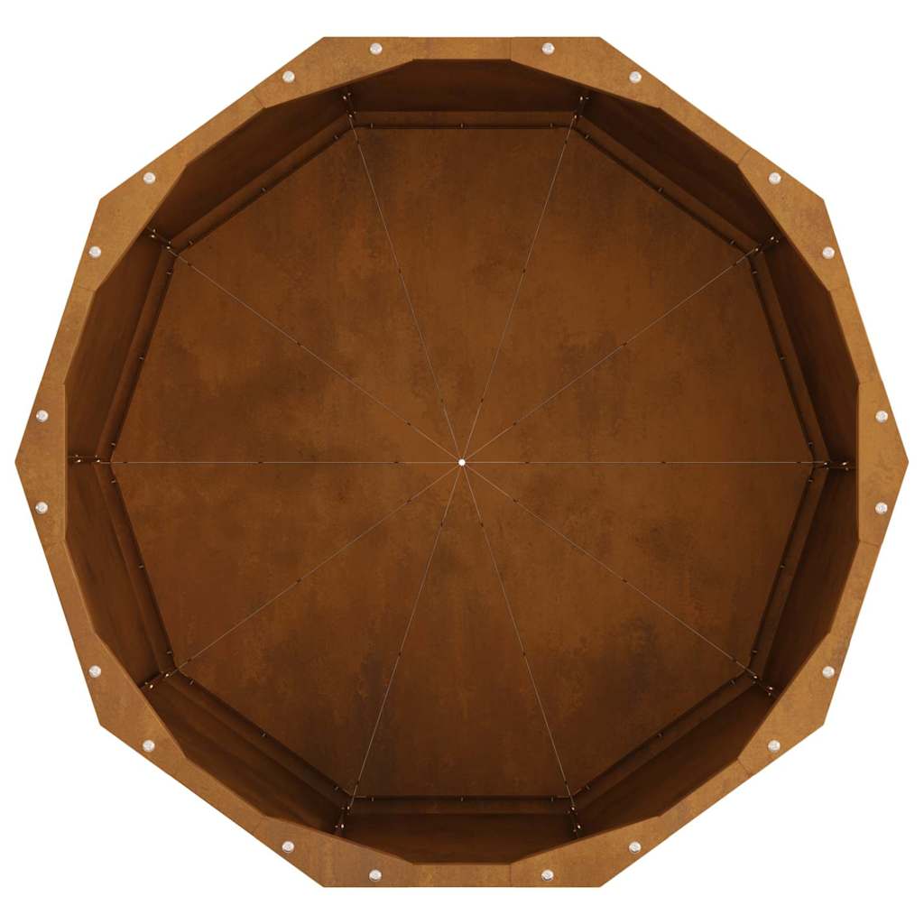 vidaXL Γλάστρα Σκ rusty 60 x 60 x 35 cm Ατσάλι Σκληρυθέν στον Αέρα