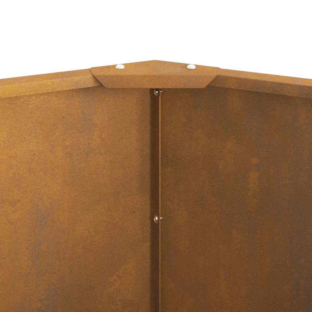 vidaXL Γλάστρα Σκ rusty 120 x 120 x 50 εκ Ατσάλι Σκληρυθέν στον Αέρα