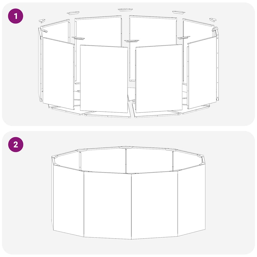vidaXL Γλάστρα Σκ rusty 120 x 120 x 50 εκ Ατσάλι Σκληρυθέν στον Αέρα