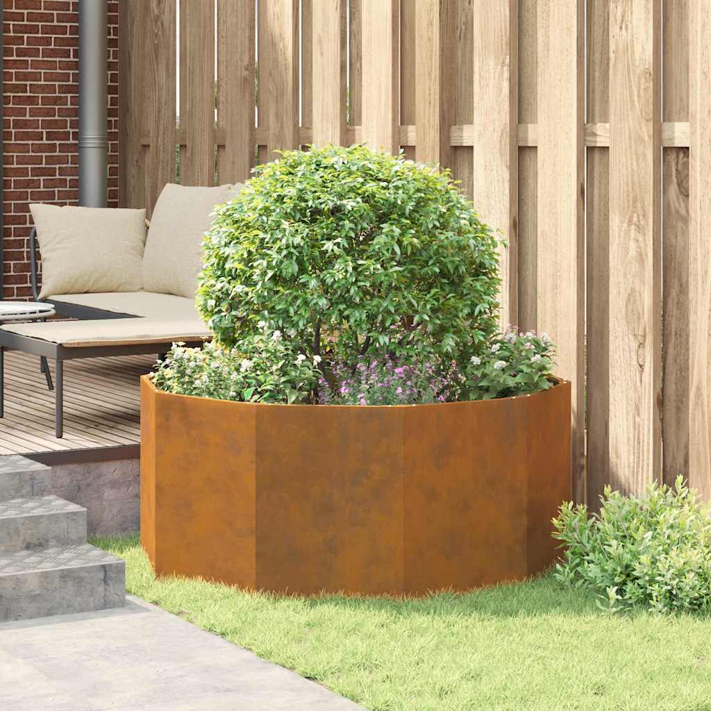 vidaXL Γλάστρα Σκ rusty 120 x 120 x 50 εκ Ατσάλι Σκληρυθέν στον Αέρα