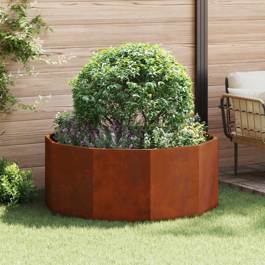 vidaXL Γλάστρα Σκ rusty 120 x 120 x 50 εκ Ατσάλι Σκληρυθέν στον Αέρα