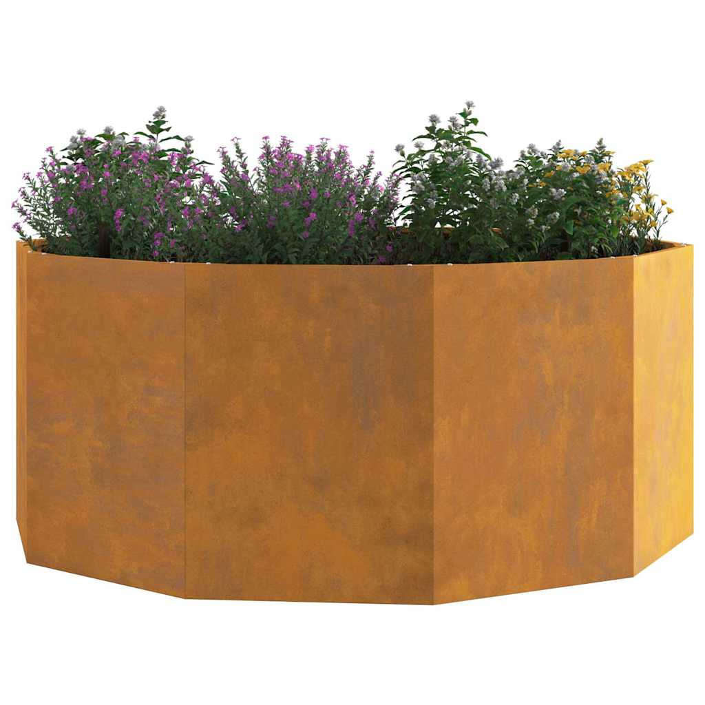vidaXL Γλάστρα Σκ rusty 120 x 120 x 50 εκ Ατσάλι Σκληρυθέν στον Αέρα