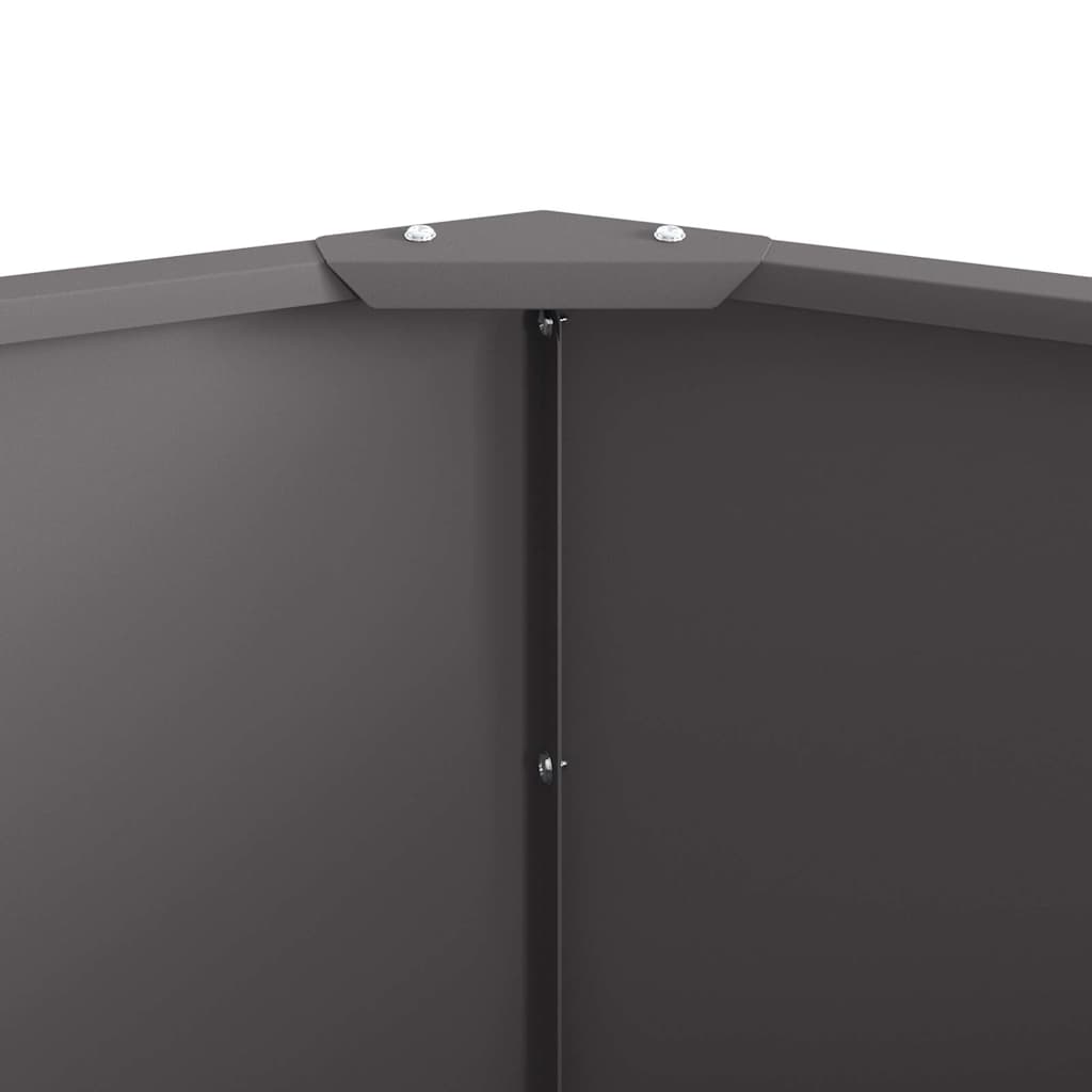 vidaXL Γλάστρα Μαύρο 90 x 90 x 50 cm Ατσάλι