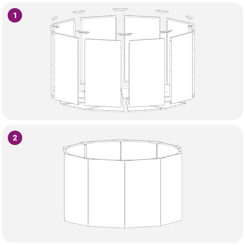 vidaXL Γλάστρα Ασημί 90 x 90 x 50 cm Ανοξείδωτο ατσάλι