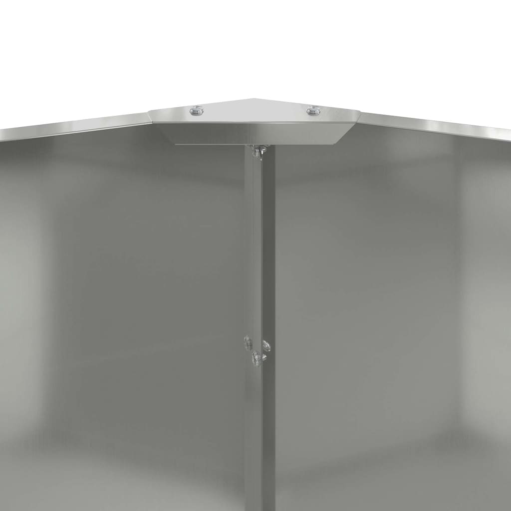 vidaXL Γλάστρα Ασημί 90 x 90 x 50 cm Επικαλυμμένος Χάλυβας