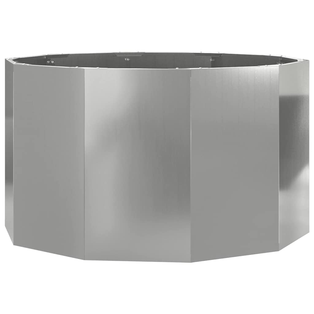 vidaXL Γλάστρα Ασημί 90 x 90 x 50 cm Επικαλυμμένος Χάλυβας