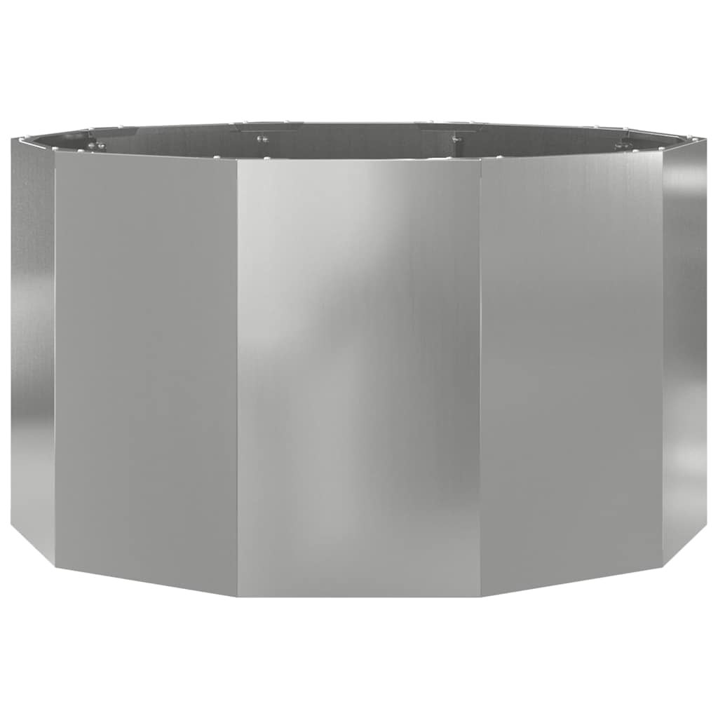 vidaXL Γλάστρα Ασημί 90 x 90 x 50 cm Επικαλυμμένος Χάλυβας