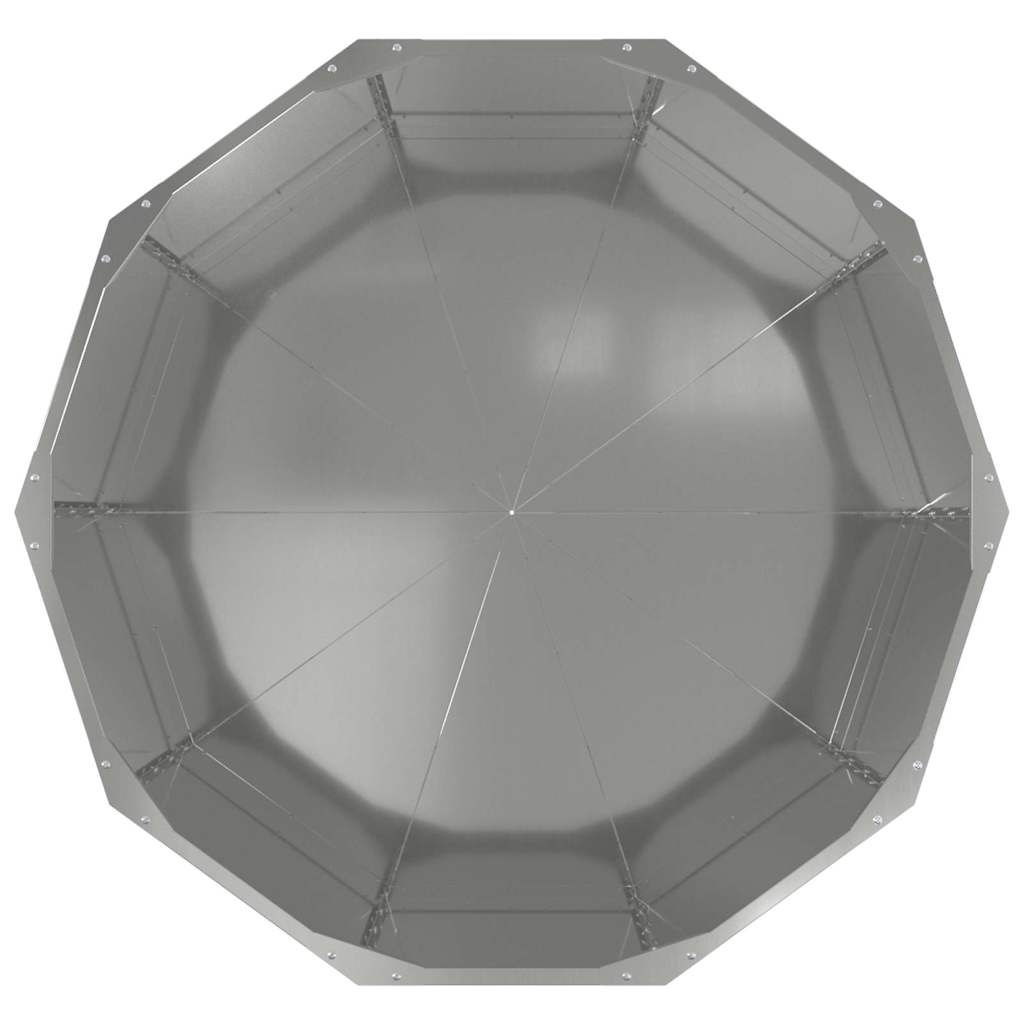 vidaXL Γλάστρα Ασημί 90 x 90 x 50 cm Επικαλυμμένος Χάλυβας