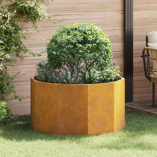 vidaXL Γλάστρα Σκ rusty 90 x 90 x 50 cm Ατσάλι Σκληρυθέν στον Αέρα