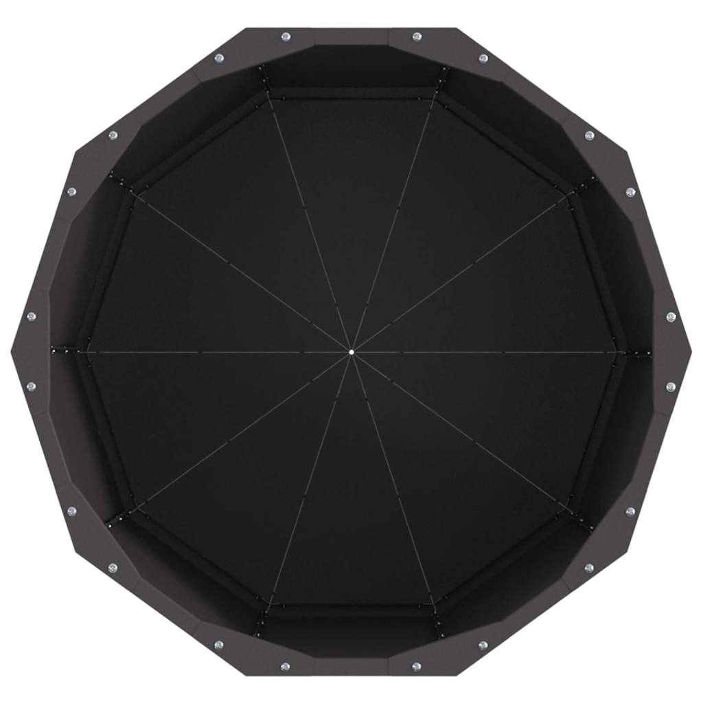 vidaXL Γλάστρα Μαύρο 60 x 60 x 50 εκ Ατσάλι