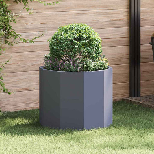 vidaXL Γλάστρα Ανθρακί 60 x 60 x 50 εκ Ατσάλι